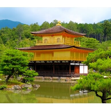 Paveikslas „Auksinio paviljono šventykla“. Japonija 3