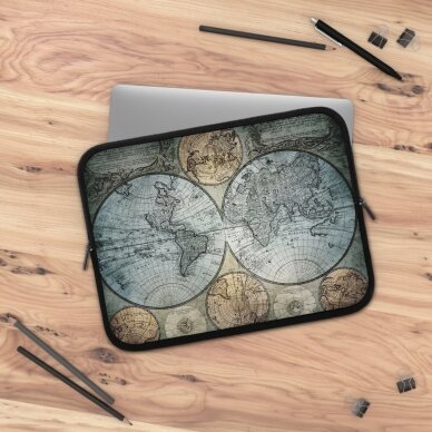 Senovinis pasaulio žemėlapis. MacBook kompiuterio dėklas 3